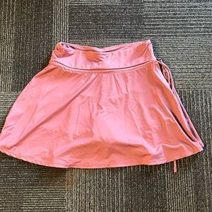 SHEIN Pink Skater Tie Front Mini Skorts